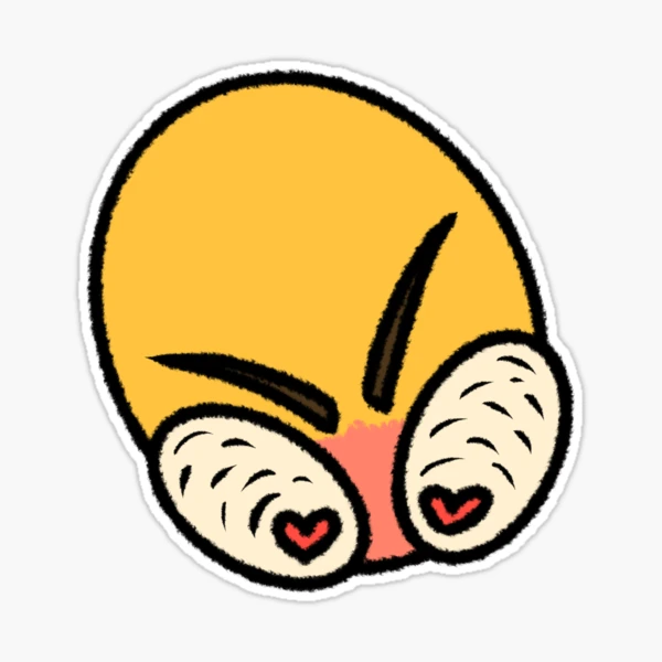 Blushing cursed emoji Sticker for Sale by Shred-Lettuce