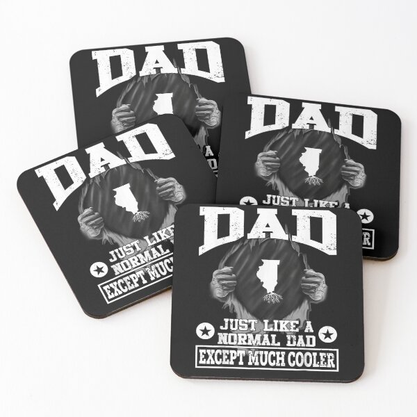 Item preview, Mens Illinois Dad Just Like A Normal Dad Much Cooler designed and sold by laurader.