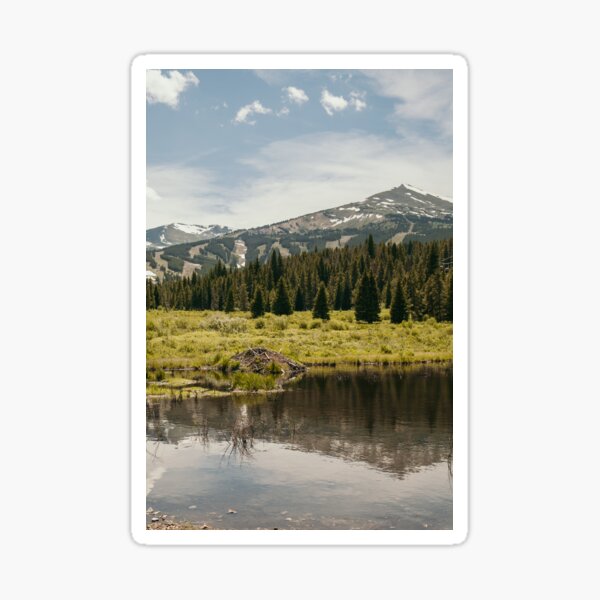 Beaver Lodge in the Rockies Sticker