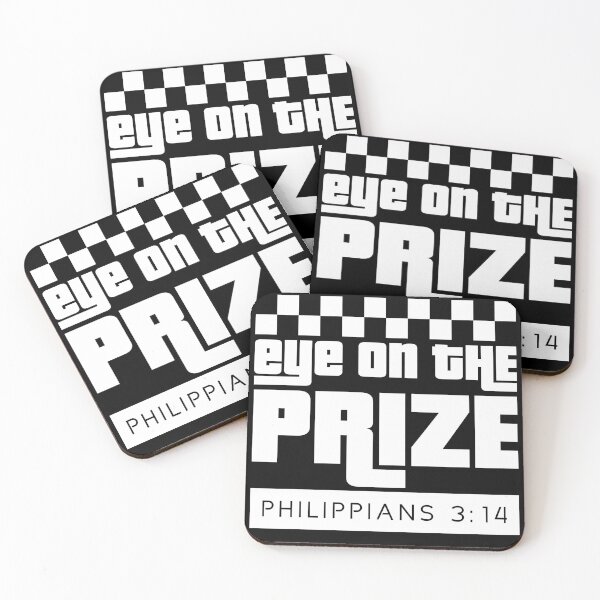 Item preview, EYE ON THE PRIZE | PHILIPPIANS 3:14 | WHITE  designed and sold by saltyteesandco.