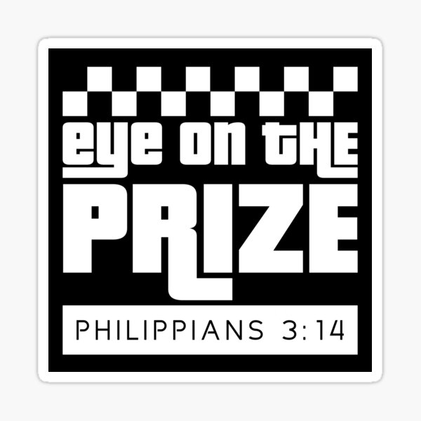 Item preview, EYE ON THE PRIZE | PHILIPPIANS 3:14 | WHITE  designed and sold by saltyteesandco.