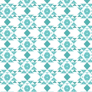 Artwork thumbnail, A Simple Blue Light Tribal Ethnic pattern by vectormarketnet