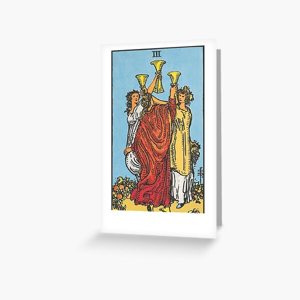 Vista previa del artículo con la obra «3 de tazas - tarot Rider Waite Smith», diseñado y vendido por natekelly.