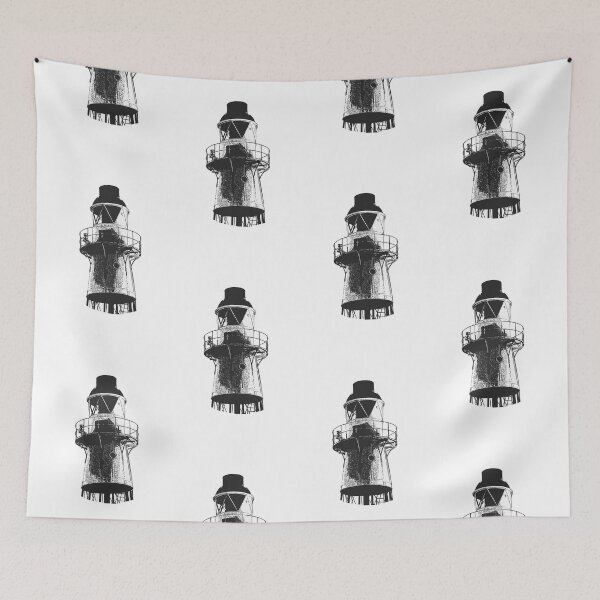 Item preview, Peninnis Lighthouse Iconic black and white - St. Mary's, Isles of Scilly designed and sold by time-wornPhoto.