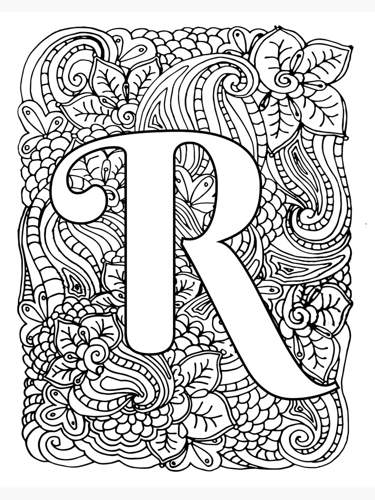 Cahier à spirale for Sale avec l'œuvre « Coloriage adulte monogramme lettre  N » de l'artiste MamaSweetea