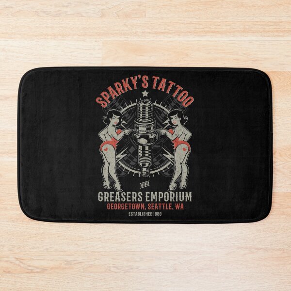 Item preview, Sparky's Tattoo, Studio Design, Greasers, Rockers, Bikers, Pinup Girl, Seattle designed and sold by Proverbial Wisdom Design.