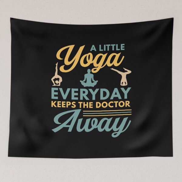 Item preview, 'A LITTLE YOGA EVERYDAY KEEPS THE DOCTOR AWAY' COLLECTION designed and sold by JRM Tees & More Store.