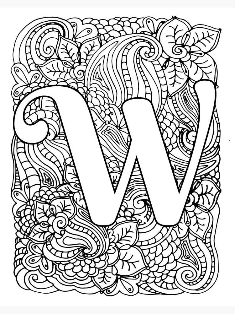 Cahier à spirale for Sale avec l'œuvre « Coloriage adulte monogramme lettre  N » de l'artiste MamaSweetea