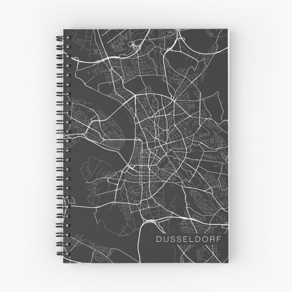 Item preview, Dusseldorf Map, Germany - Gray  designed and sold by MainStreetMaps.