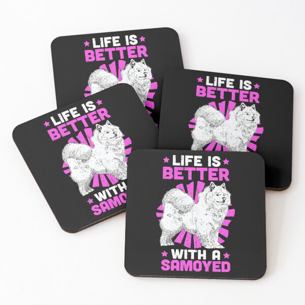 Item preview, Life is better with Samoyed sled dog saying designed and sold by madgrfx.