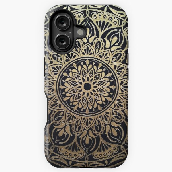 Vista previa del artículo con la obra «Glimmering Golden Grace Mandala», diseñado y vendido por TheZenHippie.