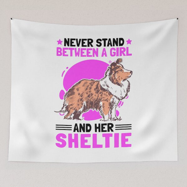 Item preview, Girl with Shetland Sheepdog Sheltie gift designed and sold by madgrfx.