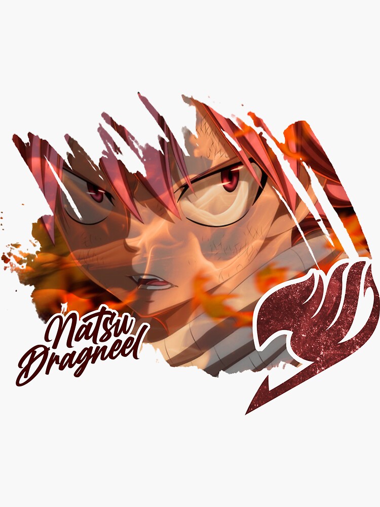 Fairy Tail Natsu Dragneel with Fire Sticker - Free PNG Download
