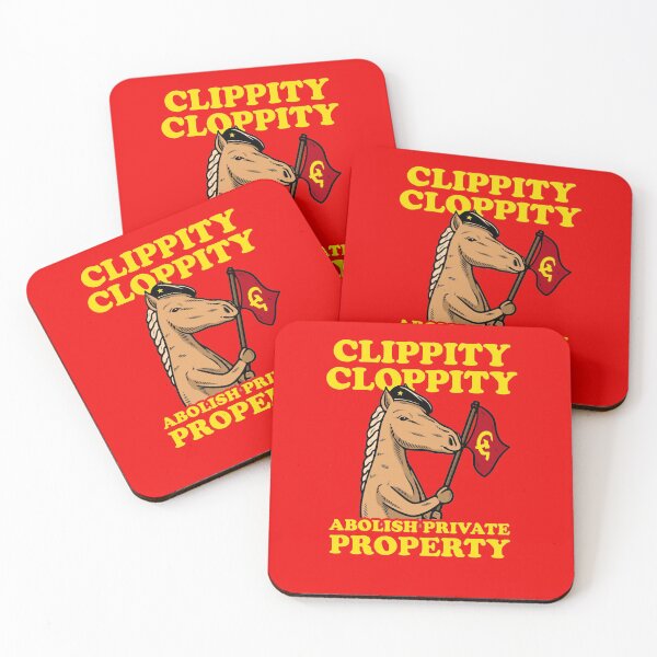 Item preview, Clippity Cloppity Abolish Private Property designed and sold by Yipptee Shirts.