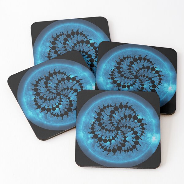 Item preview, Blue Fractal Spiral Sun, Solstice, Astronomy  designed and sold by amanda150771.