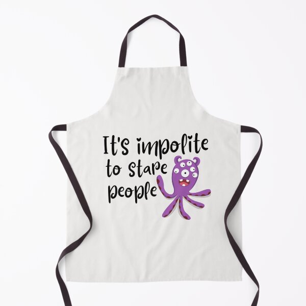 Item preview, It's impolite to stare people, little purple monster design for kids designed and sold by Smileycreation.