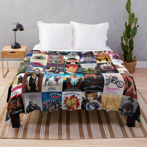 80s Movies Collage Throw Blanket