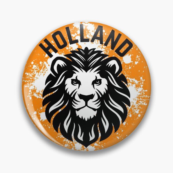 Item preview, Go Holland! - Dutch Lion Distressed Badge (Orange) designed and sold by DWDiva.