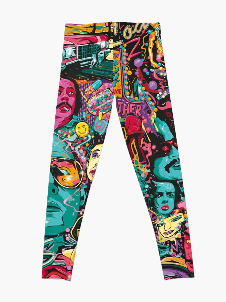 Alternate view of Fear and Loathing Las Vegas Art Leggings