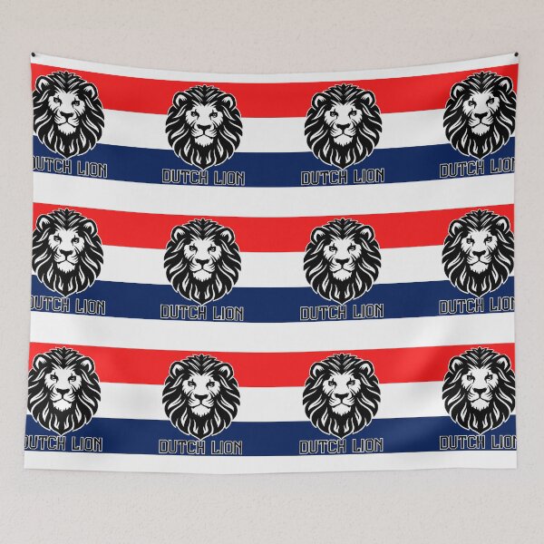 Item preview, Go Holland! - Dutch Lion Flag (Red White Blue) designed and sold by DWDiva.