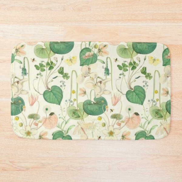 Item preview, Flower patterns Bath mat designed and sold by zahou-rehma3.