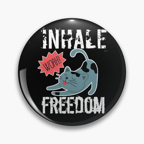 Item preview, Inhale Freedom Cat Funny Savasana Yoga Design designed and sold by Design-Maniya.