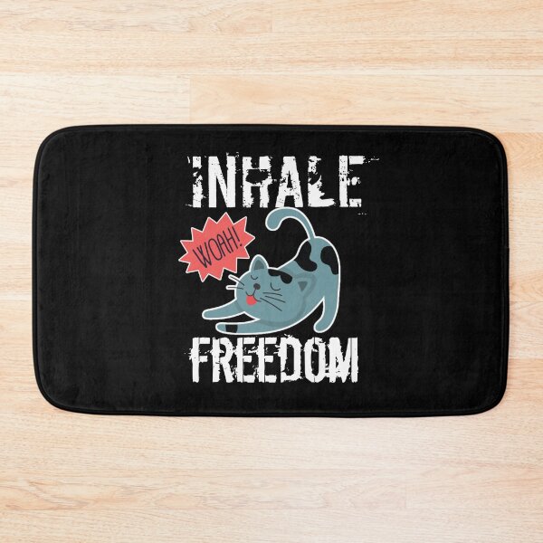 Item preview, Inhale Freedom Cat Funny Savasana Yoga Design designed and sold by Design-Maniya.