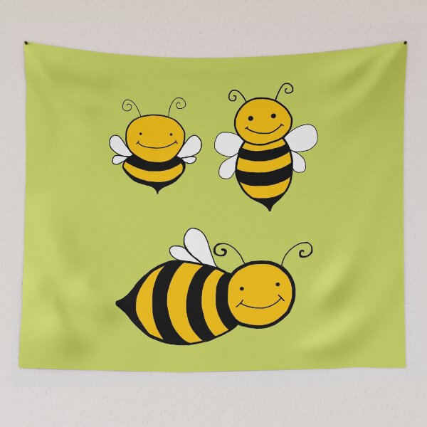 Item preview, Striped insect. Cool Honeybee.  Black and Yellow Bee. designed and sold by ZheltakovaIana.