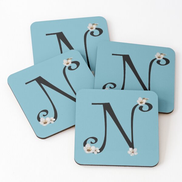 Item preview, Initial N floral and with bee designed and sold by Kristaine.