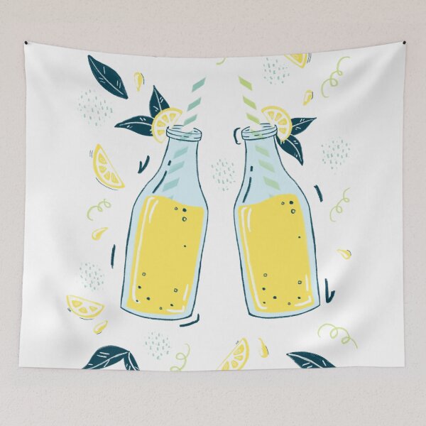 Item preview, Summer lemonade illustration white background designed and sold by tessakatecreate.