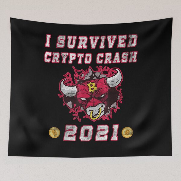 Item preview, Funny I Survived Crypto Market Crash 2021 Cryptocurrency designed and sold by jerrie9.
