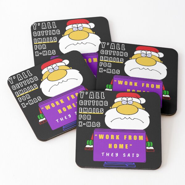Item preview, trabajar desde casa correos electrónicos enojados de Santa Claus son regalos esta Navidad designed and sold by twobillion.