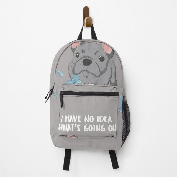 Item preview, I Have No Idea Whats Going On - Funny Pug Dog Chewing Playing Destroying Something designed and sold by WearWolfDesigns.