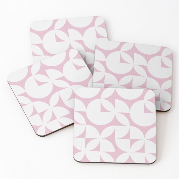 Item preview, Abstract Pink Circles Modern Mid Century Geometric Pattern Scandinavian Rustic Interior designed and sold by BONBcreative.