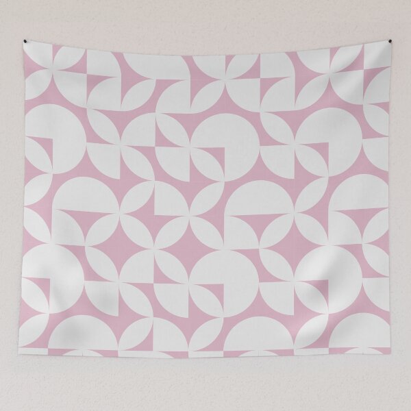 Item preview, Abstract Pink Circles Modern Mid Century Geometric Pattern Scandinavian Rustic Interior designed and sold by BONBcreative.