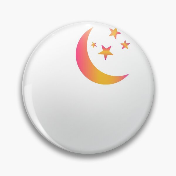 Item preview, Pink orange crescent moon and stars  designed and sold by Yasmine khalifa.