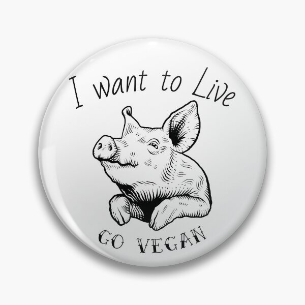 Item preview, Vegan Pig- I Want To Live designed and sold by jrobdesignz.