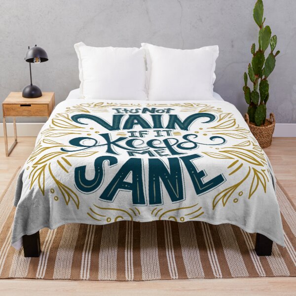 Item preview, It's not vain if it keeps me sane - lettered quote designed and sold by tessakatecreate.