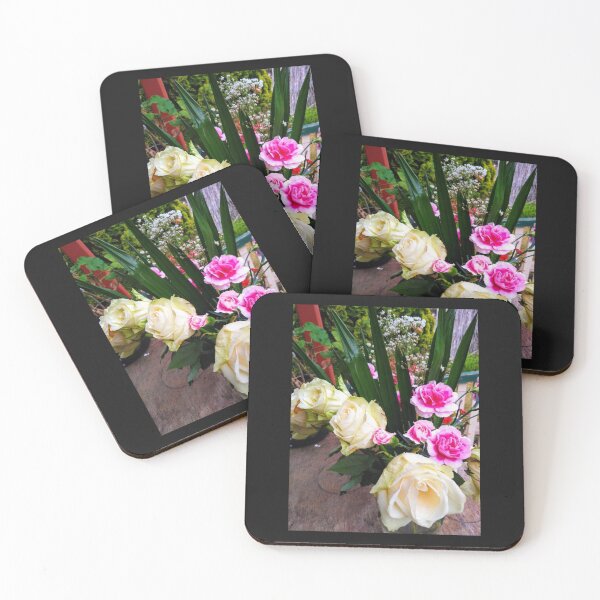 Item preview, White Roses Pink Carnations  designed and sold by kerrysart.