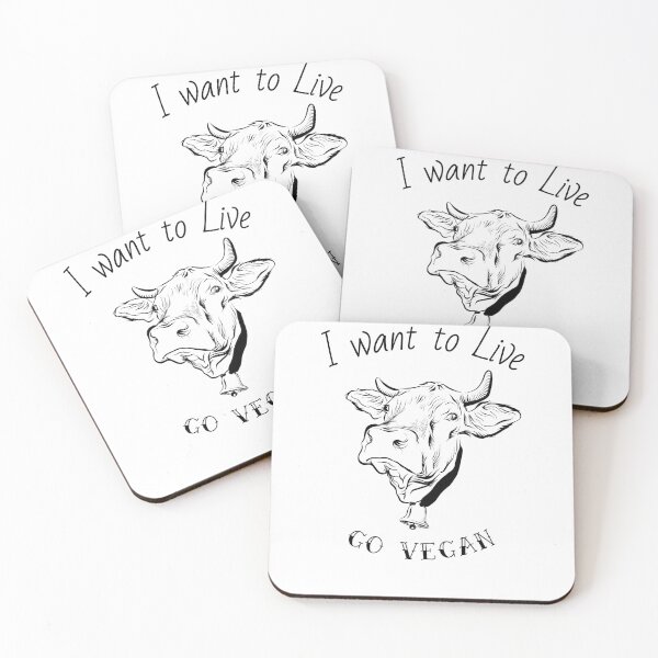 Item preview, Vegan Cow - I Want To Live designed and sold by jrobdesignz.