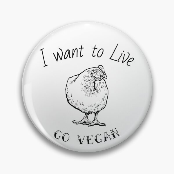 Item preview, Vegan Chicken - I Want To Live designed and sold by jrobdesignz.