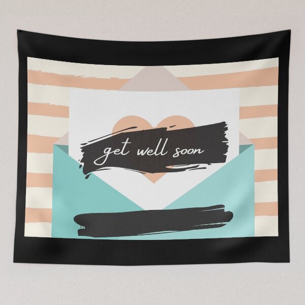 Item preview, Get Well Soon write over Valentine Card designed and sold by FallenFeline.