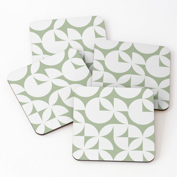 Item preview, Abstract Pastel Green Circles Modern Mid Century Geometric Pattern Scandinavian Rustic Interior designed and sold by BONBcreative.