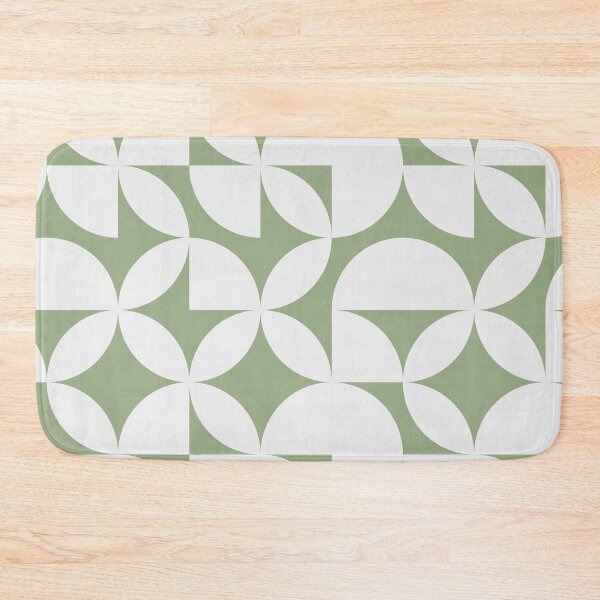 Item preview, Abstract Pastel Green Circles Modern Mid Century Geometric Pattern Scandinavian Rustic Interior designed and sold by BONBcreative.