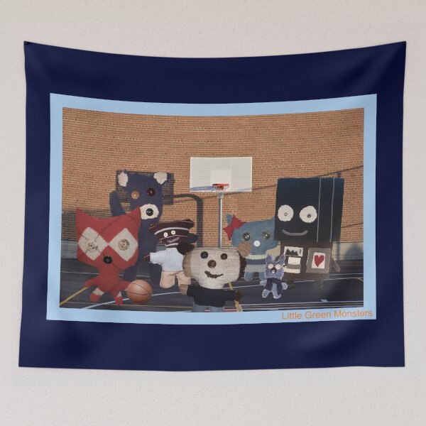 Item preview, Little Green Monsters on the Court designed and sold by SAMGordonART.