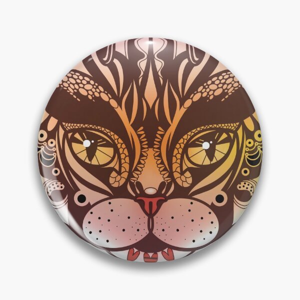 Item preview, Cat head, Cat head in colours  designed and sold by kMariaART.