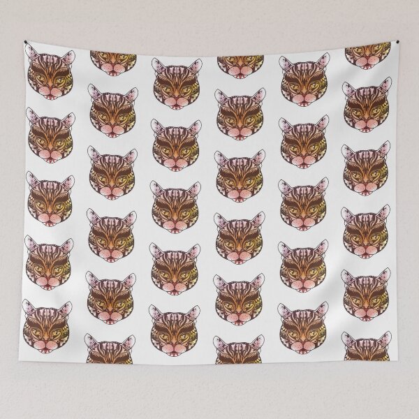 Item preview, Cat head, Cat head in colours  designed and sold by kMariaART.