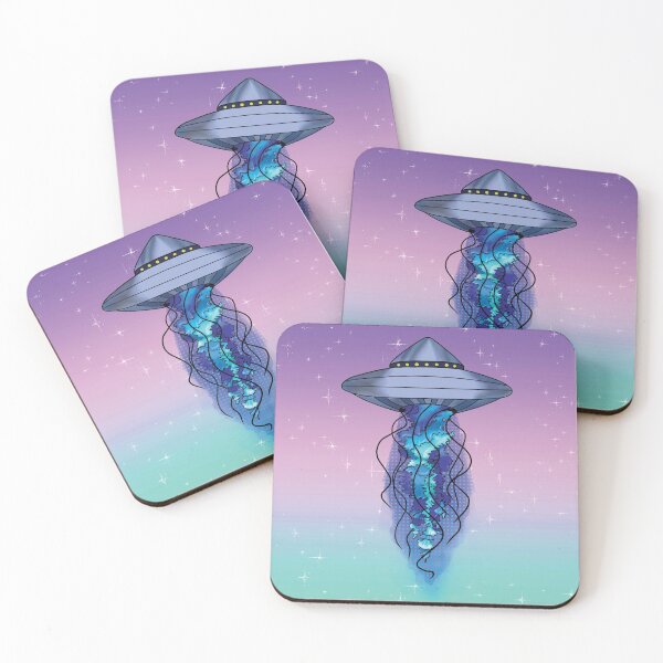 Item preview, UFO Jellyfish Deep Sea Starry Sky designed and sold by Ciara Shortall.