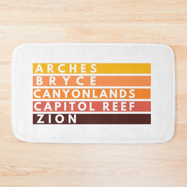 Item preview, Utah Mighty 5 National Parks Arches Bryce Canyonlands Capitol Reef Zion designed and sold by BadLatitude.