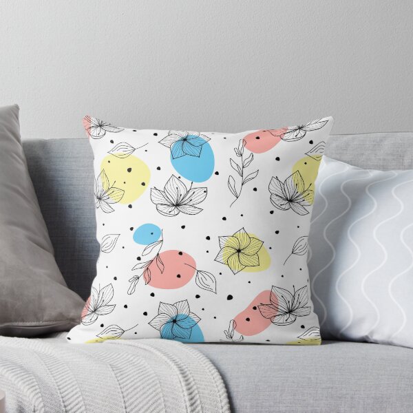 Item preview, Aesthetic Pastel Abstract Shape and Monochrome Line Art Flower Vector Pattern designed and sold by peacefulspace20.